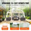 Pavilion Igloo 4.5 x 4.5 x 2.4 m, pereti transparenti detasabili, PVC, portabil, 13 kg, 12-15 persoane