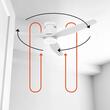 Ventilator de plafon cu lampa si palete lemn, 30 W, Telecomanda, 6 x viteze, palate lemn, alb