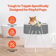 Cadita pliabila pentru animale de companie, 850 x 470 mm, Buzunar accesorii, Furtun scurgere, Otel/PVC, Gri