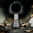 Robot de inspectie a tevilor de canalizare, Telecomanda wireless, IP68, Lungime cablu 60 m, Tractiune 4x4, HD, 8 x Led, 3 viteze, Aluminiu, 1 x Tableta