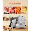 Feliator carne profesional, 240 W, Diametru disc 250 mm, Grosime reglabila 0-12 mm, 300-450 rpm
