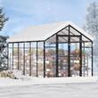 Sera de gradina structura Aluminiu, placi policarbonat 236 x 346 x 207 cm, protectie UV si rezistenta la impact, 2 x ferestre, 2 x usi