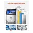 Masina pentru cuburi de gheata, Functie Auto-Curatare, 40 kg/zi, Capacitate 15.6 kg, Inox, Afisaj Led, 60 dB, 480 x 420 x 770 mm, 50 tavi, Pompa drenaj
