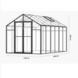 Sera de gradina structura Aluminiu, placi policarbonat 236 x 346 x 207 cm, protectie UV si rezistenta la impact, 2 x ferestre, 2 x usi