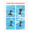Aspirator piscina cu acumulator 4 Ah, Maner telescopic 225 cm, 32 l/min, Putere 18 W, Autonomie 60 min