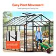 Sera de gradina structura Aluminiu, placi policarbonat 236 x 346 x 207 cm, protectie UV si rezistenta la impact, 2 x ferestre, 2 x usi
