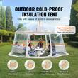 Pavilion Igloo 4.5 x 4.5 x 2.4 m, pereti transparenti detasabili, PVC, portabil, 13 kg, 12-15 persoane