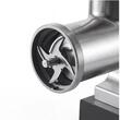 Masina profesionala de tocat carne, Inox, 1100 W, motor fara perii, Capacitate 9.5 kg/min, 2 x site, accesoriu carnati, 2 x lame