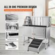 Cada pentru animale de companie All-in-One, Inox, Accesorii complete dus, baterie, Rampa, max 150 kg, 1270x1510x580 mm, deschidere usa pe dreapta