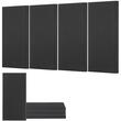 Set 4 panouri acustice fonoabsorbante, 600 x 300 x 50 mm, Negru, Autoadezive