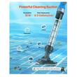 Aspirator piscina cu acumulator 4 Ah, Maner telescopic 225 cm, 32 l/min, Putere 18 W, Autonomie 60 min