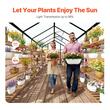 Sera de gradina structura Aluminiu, placi policarbonat 236 x 346 x 207 cm, protectie UV si rezistenta la impact, 2 x ferestre, 2 x usi