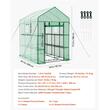 Sera walk-in, 2 x niveluri, 14 x rafturi, usa cu fermoar, cadru otel, 137 x 206 x 196 cm