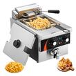 Friteuza profesionala Inox, 3000 W, Capacitate 5.9 l, dimensiune 535x295x330 mm, 80°C - 200°C