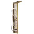 Panou dus hidromasaj, Vevor Inox Auriu, 5 functii, Led, 122x6.6x20cm
