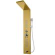 Panou dus hidromasaj, Vevor Inox Auriu, 5 functii, Led, 122x6.6x20cm