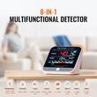 Detector calitate aer 8 in 1, AQI, PM1.0, PM2.5, PM10, TVOC, HCHO, umiditate, temperatura