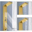 Panou dus hidromasaj, Vevor Inox Auriu, 5 functii, Led, 122x6.6x20cm