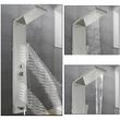 Panou dus hidromasaj, Vevor Inox Argintiu Mat, 5 functii, Led, 122x6.6x20cm