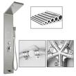 Panou dus hidromasaj, Vevor Inox Argintiu Mat, 5 functii, Led, 122x6.6x20cm