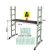 Scara si schela cu platforma, Strend Pro RU, 2 x 6 trepte, aluminiu, 150 kG