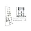 Scara telescopica din aluminiu cu 2 tronsoane, Strend Pro Telescop22, inaltime 3 m