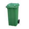 Pubela gunoi, Strend Pro GB2, 120 L, verde, 2 roti
