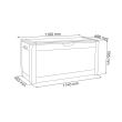 Cutie pentru depozitat accesorii gradina, Strend Pro Matuba 116 x 48 x 59.5 cm, Antracit