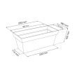 Ghiveci dreptunghiular Strend Pro Cube Case, 8 L, negru