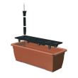 Ghiveci dreptunghiular pentru balcon Strend Pro Balcony DTT6CAN, 18 L, cu sistem de irigare