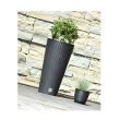 Ghiveci inalt Strend Pro Umbra DRTUS, 64L, culoare maro, imitatie rattan