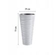 Ghiveci decorativ de flori, Curver Sand rotund, alb, 39x75 cm