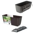 Ghiveci dreptunghiular Strend Pro Ratolla Self-Watering 500PWDRL, cu tava si carlige, 12L