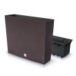 Ghiveci decorativ Rato Case 580x180x498 mm, maro, ratan artificial