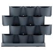 Set 12 ghivece decorative, Cascade Green, modular, antracit, 12x0.75 L, 68.5x19x54.6 cm