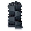Set 12 ghivece decorative, Cascade Green, modular, antracit, 12x0.75 L, 68.5x19x54.6 cm