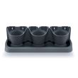 Set 12 ghivece decorative, Cascade Green, modular, antracit, 12x0.75 L, 68.5x19x54.6 cm