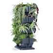 Set 12 ghivece decorative, Cascade Green, modular, antracit, 12x0.75 L, 68.5x19x54.6 cm