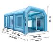 Cabina de vopsit, gonflabila, Vevor, 2 x suflante, 330/1100W, dimensiune exterioara 12 x 5 x 4 m