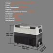 Cutie frigorifica cu compresor 12/24 V DC, 110-240 V AC, capacitate 45 l, -20 ℃ pana la 100 ℃, dimensiune 680 x 360 x 500 mm, panou digital