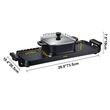 Grill electric 2 in 1 cu oala, Vevor 2400 W BBQ Teppanyaki cu control dublu al temperaturii, 73.5 x 26.5 x 19 cm