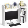 Raft multifunctional pentru birou, 2 etaje, 94.5 x 24.1 x 73.4 cm, Alb