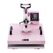 Presa termica 8 in 1 pentru tricouri/sepci/cani, 1250 W, 0-250 ℃,  Dimensiunea plăcii de încălzire 38 x 38 cm, Roz