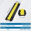 Set 5 Rampe pentru cabluri, max 10000 Kg, 2 x canal, Galben/Negru, 91.8 x 25 x 4.3 cm
