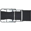 Pat/Scaun pliabil pentru atelier, 2 in 1, max 136 kg, 6 x roti, 91.5 × 41.5 × 12.8 cm, Negru