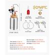 Sistem de vopsit cu rezervor sub presiune, 2 l, manometru, 2 x duze 1.8/3 mm, Lungime furtun 3 m, 2 x pistoale