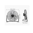 Ventilator de podea, diametru 45 cm, 120 W, grilaj metalic, 3 trepte, 220 V, 65 dB, Negru