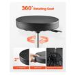 Scaun mobil service auto, 4 x roti, 4 tavi detasabile, max 180 kg, Inaltime reglabila 420-550 mm