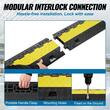 Set 5 Rampe pentru cabluri, max 10000 Kg, 2 x canal, Galben/Negru, 91.8 x 25 x 4.3 cm