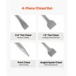 Set 4 dalti SDS Plus pentru beton, 2 dalti plate, 1 x  dalta cu varf, 1 x dalta cu lopata inclinata